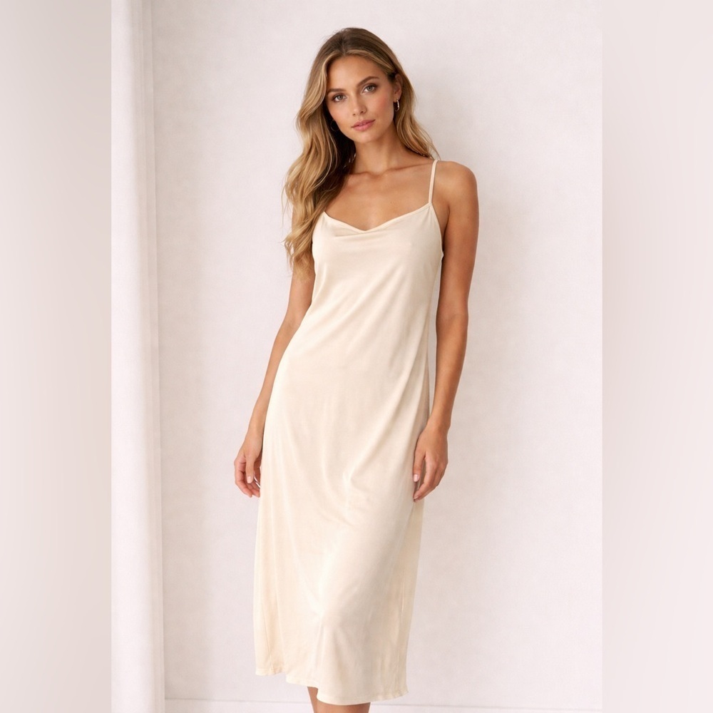 NWOT Samsoe Nordstrom  oat coloured slip dress XS